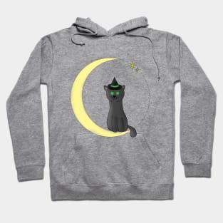 Witch Cat and Moon Hoodie